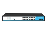 سوئیچ شبکه POE 16 پورت VLAN با پشتیبانی کامل گیگابیتی با 2 پورت فیبر