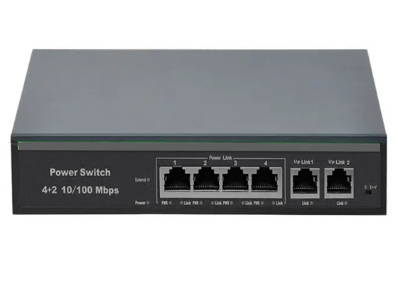 منبع تغذیه داخلی سوئیچ POE 6 پورت 10 / 100M با 250 متر VLAN