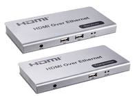 کابل CAT5 / CAT6 120 متر HDMI KVM Extender با USB Audio و Mic Over IP 1080P