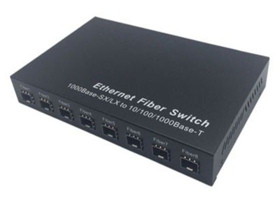 سوئیچ SFP فیبر گیگابیت 1.25Gbps 8 پورت فیبر SFP و 2 پورت RJ45