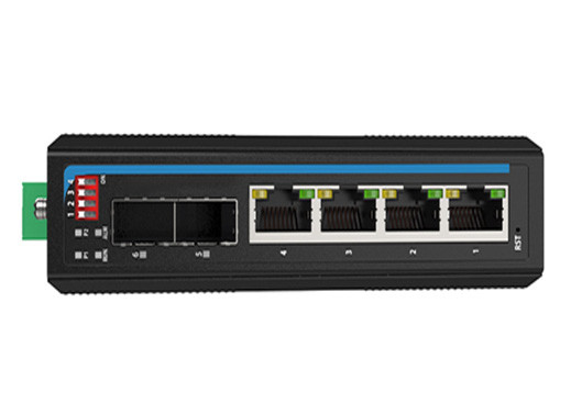 SFP سوئیچ صنعتی مدیریت شده 4 پورتهای POE 1000M با پورتهای SFP 2 * 1000M