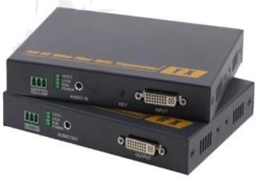DVI به فايبر کنورتر DVI KVM Fiber Optic Extender با کنترل KVM