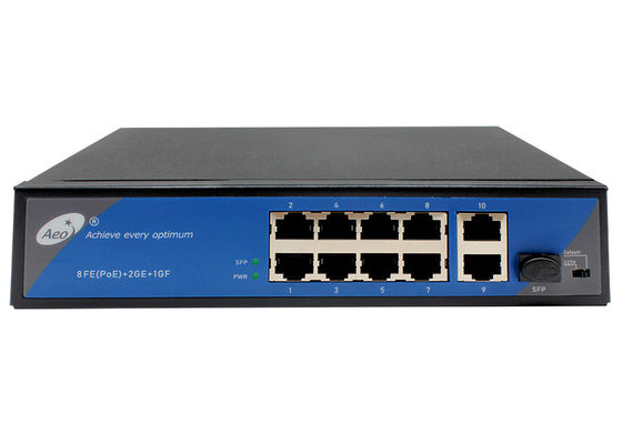 سوئیچ IPC Extender 250m 10 / 100M 8 Port POE با فیبر Uplink
