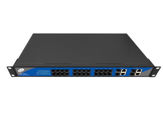 Rack Mount 100KM SFP فیبر سوئیچ 1310 / 1550nm
