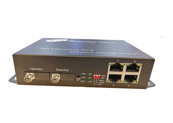 Cascading فیبر نوری اترنت سوئیچ کامل گیگابیت 4 اترنت 2 پورت نوری