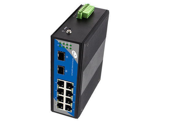 32 گیگابیت بر ثانیه گیگابیت سوئیچ 8 پورت 1000 مگابیت بر ثانیه با 2 اسلات SFP