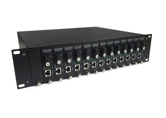 شاسی مبدل رسانه 19 "Rack Mount Media، 14 شاسی کانکتور تبدیل اسلات