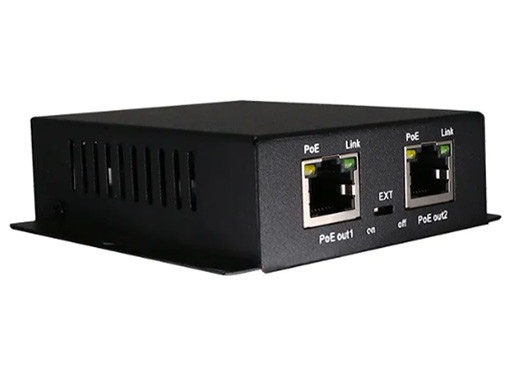 توسعه دهنده 1 تا 2 PoE 10/100 مگابیت بر ثانیه POE و توسعه دهنده شبکه 100 متر برای دوربین IP 15 واتی