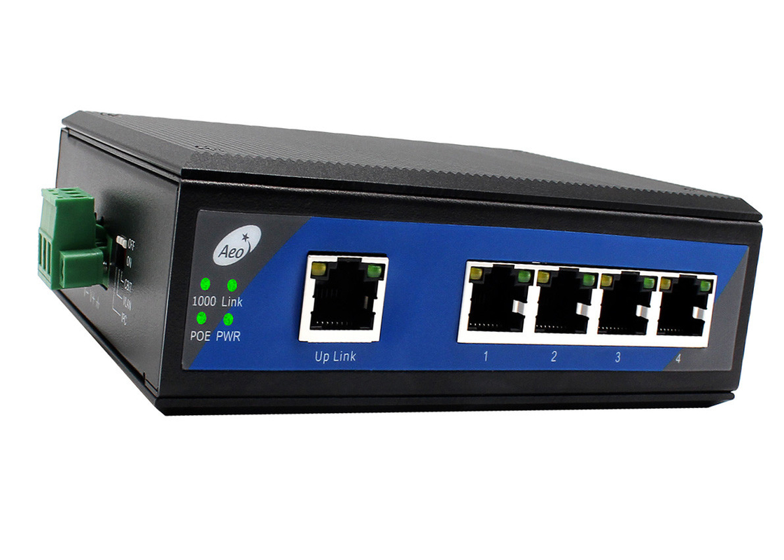 سوئیچ POE صنعتی 4 پورت با پورت Uplink 1 10/100/1000Mbps