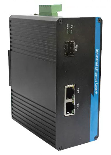 سوئیچ فیبر اترنت صنعتی 1 پورت 100BASE SFP + 2 پورت 10 / 100BASE-T
