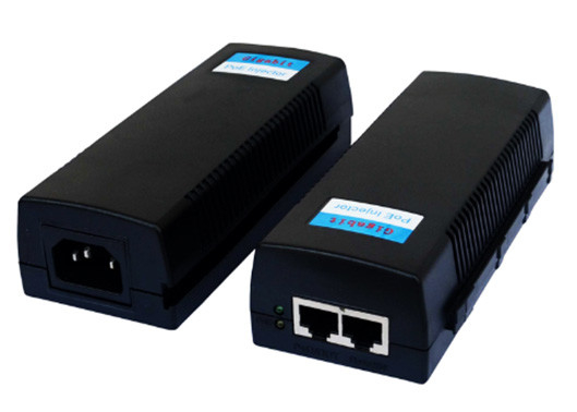یک پورت 10/100/1000M 60W Ultra POE Injector 100-240V AC 50/60Hz 1.5A حداکثر ورودی