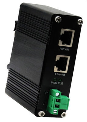 DIN-Rail Industrial 802.3at Gigabit PoE Splitter ولتاژ خروجی 12VDC
