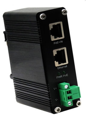 DIN-Rail Industrial 802.3at Gigabit PoE Splitter ولتاژ خروجی 9VDC